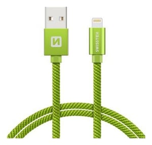 Swissten 71523307 kabel Lightning 2 m Zielony