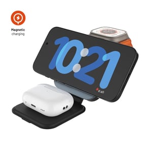 FIXED FIXMFLE-AL-GR ładowarka do urządzeń przenośnych Smartfon, Smartwatch, Słuchawki Czarny USB Bezprzewodowe ładowanie Szybkie ładowanie Wewnętrzna
