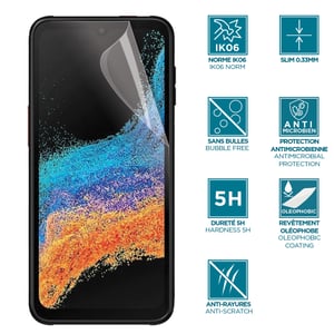 Mobilis 036271 Screen/Back Protector for Samsung Phone, Clear Screen Protector, 1 piece