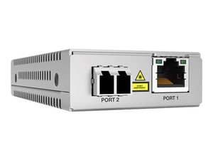 Allied Telesis AT-MMC2000LX/LC-TAA-60 1000 Mbit/s 1310 nm Network Converter, Single, Gray