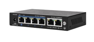 ABUS ITAC10100 Managed Network Switch with PoE Support, Black
