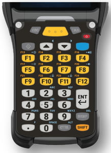 Zebra KYPD-MC9334FNR-01 tangentbord för mobila enheter, alfanumeriskt, engelska, svart, grått, gult