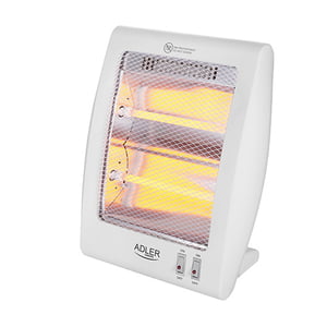 Adler AD 7709 Indoor Heater, White, 800 W, Quartz Electric Heater
