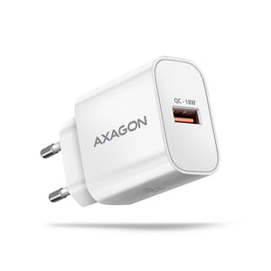 Axagon ACU-QC18W laddare för bärbara enheter Mobiltelefon, smartphone, smartklocka, surfplatta, universal Vit Växelström Snabbladdning Inbyggd