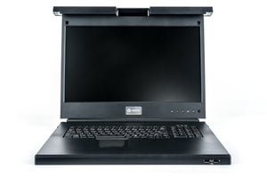 Vertiv Avocent LRA185KMM16D-001 48.3 cm (19") rack console, 1366 x 768 px, Plastic, Steel, Black, 1U