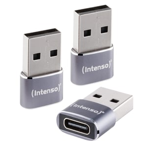 Intenso 7600013 USB-C to USB-A Cable Adapter, Anthracite