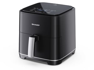 Sharp AF-GS552AE-B Pojedyńczy 5,5 l Autonomiczny 1650 W Frytkownica na gorące powietrze Czarny, Srebrny
