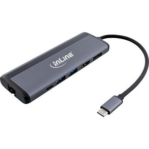 InLine 33278B huby i koncentratory USB Type-C 1000 Mbit/s Szary