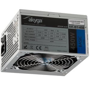 Akyga AK-B1-450 moduł zasilaczy 450 W 20+4 pin ATX ATX Szary