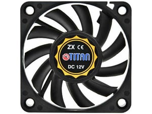 Titan TFD-6010L12Z kylsystem för datorer Datorchassi Fläkt 6 cm Svart