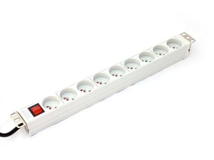 Digitus A-19-STRIP-4-IMP rozdzielacz zasilania PDU 9 x gniazdo sieciowe 1U Biały