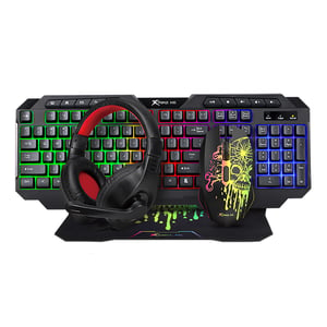 Xtrike Me XDXT415 klawiatura Dołączona myszka Gaming USB Czarny