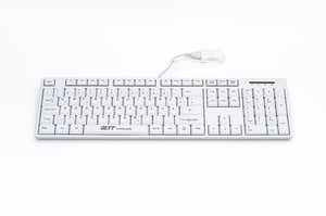 GETT TKL-105-GCQ-IP68-KGEH-WHITE-USB klawiatura Medyczna QWERTZ Niemiecki Biały