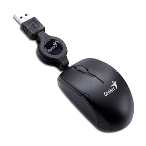 Genius Computer Technology Micro Traveler V2 Travel Mouse, USB Type-A, Optical, 1000 DPI