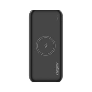 Energizer QE10009PQ Lithium-Polymer (LiPo) Power Bank, 10,000 mAh, Wireless Charging, Black