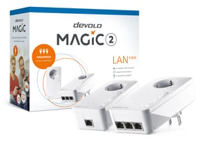 Devolo Magic 2 LAN Triple Starter Kit 2400 Mbit/s Wired LAN White 2 pcs.