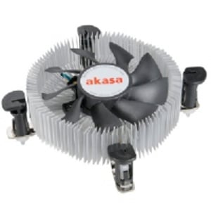 Akasa AK-CCE-7106HP system chłodzenia komputerów Procesor Chlodnica/wentylator Czarny, Srebrny