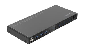 Microconnect MC-HDMIKVM0401-USB3-4K przełącznik KVM Czarny