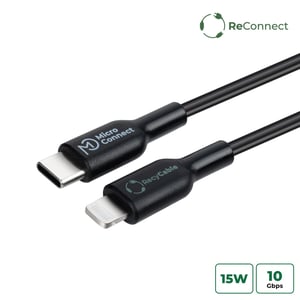 Microconnect ECO-USB3.1CL1 Lightning-Kabel 1 m Schwarz
