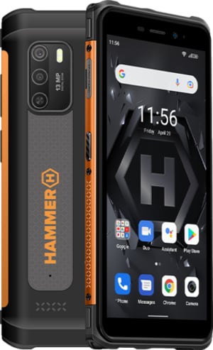 myPhone Hammer Iron 4 14 cm (5.5") Dual SIM Android 12 4G 4 GB 32 GB 5180 mAh Szary, Pomarańczowy