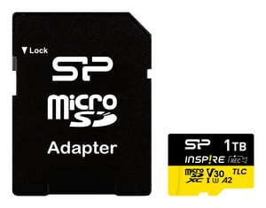 Silicon Power SP001TBSTXLA2V1NSP 1 TB MicroSDXC 3D TLC NAND-flashminne, klass 10