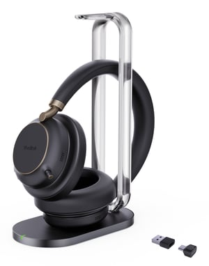 Yealink BH76 Plus + Charging Stand Teams USB-C/A Wireless Headset Headband Calls/Music USB Type-C / USB Type-A Bluetooth Charging Stand Black