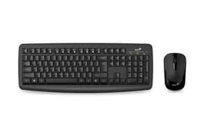 Genius Computer Technology 31340004403 klawiatura Dołączona myszka Uniwersalne RF Wireless QWERTY Czeski Czarny