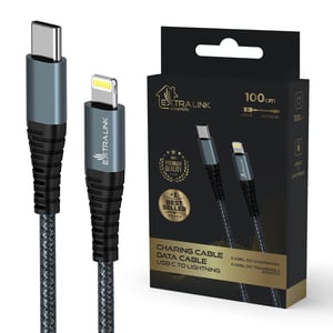 Extralink SMART LIFE CABLE 27W, USB-C TO LIGHTNING 100CM, TPE, 9V 3A, BLACK kabel USB
