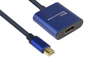Alcasa MDP-HDMI2 adapter kablowy 0,2 m Mini DisplayPort HDMI Czarny, Niebieski