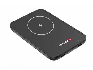 Swissten 22013970 bank mocy 5000 mAh Bezprzewodowe ładowanie Czarny