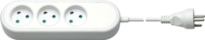 Goobay 77619 1.5 m Power Strip, 3 Outlets, Indoor, White