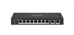 HiLook SW-10-POE Netzwerk-Switch, nicht verwaltet, L2 Fast Ethernet (10/100), PoE-Unterstützung, Desktop, schwarz