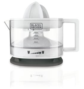 Black & Decker BXCJ25E Zentrifugal-Entsafter 25 W Grau, Transparent, Weiß