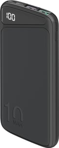 Goobay 53936 Lithium-Polymer (LiPo) Power Bank, 10,000 mAh, Black