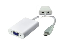 Microconnect HDMVGA2 adapter kablowy 0,15 m HDMI Type A (Standard) VGA (D-Sub) White