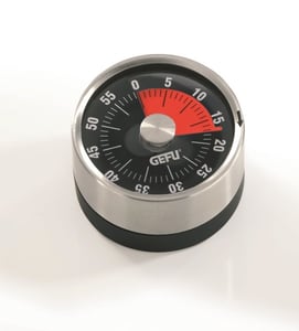 GEFU OPTICO Mechanischer Timer, schwarz, Edelstahl