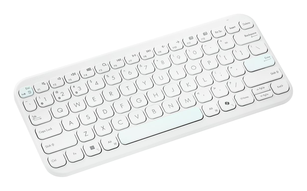 ASUS Marshmallow Keyboard KW100 klawiatura Dom Bluetooth QWERTY Amerykański międzynarodowy Beżowy