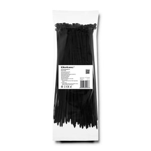 Qoltec 52206 kabelband Kabelband för stege Nylon Svart 100 st.