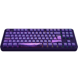Dark Project ALU87B Celestial, G3MS Voidstone Switch, UK/DE/AT/ES/IT/FI/NO/SE/DK klawiatura Gaming USB QWERTZ Duński, Angielski, Niemiecki, Włoski, Skandynawia, Norweski, Hiszpański, Szwecki, British English Fioletowy