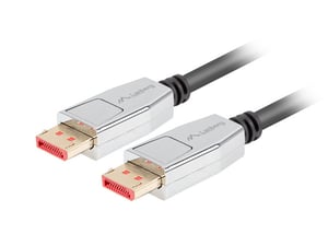 Lanberg CA-DPDP-20CU-0010-BK kabel DisplayPort 1 m Czarny, Srebrny