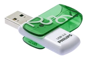 Philips FM25FD00B/00 256 GB USB Flash Drive, USB Type-A 3.2 Gen 1 (3.1 Gen 1), Green, White
