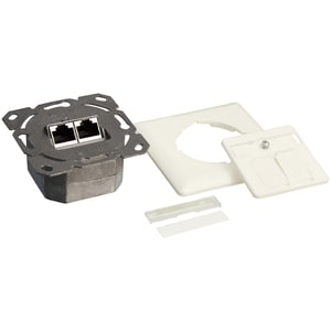LogiLink NP0021 RJ-45-Steckdose, Metallic, Weiß