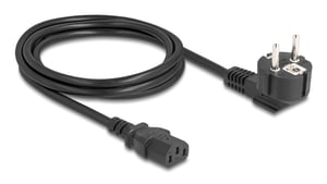 DeLOCK 81567 kabel zasilające Czarny 2 m Wtyczka zasilająca typu E+F IEC C13