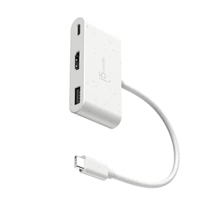 j5create JCA379EW-N USB Type-C-hubbar och koncentratorer 5000 Mbit/s Vit