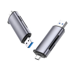 Ugreen 50706 USB/Micro-USB-kortläsare, silver