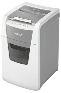 Leitz 80140000 dokumentförstörare, mikroskärning, 55 dB, 22 cm, grå, vit