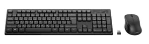 Belkin BBZ010DE Keyboard with Mouse, Universal RF Wireless, German, Black