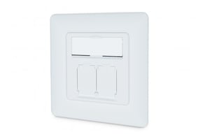 Digitus Netzwerkanschluss der Klasse EA CAT 6A, konstruktiv kompatibel, abgeschirmt, bündig mit der umgebenden Oberfläche montiert