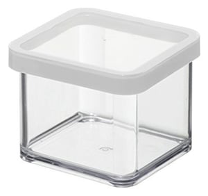 Rotho 11603 Rektangulär låda 0,5 l, genomskinlig, vit