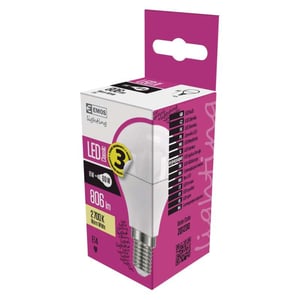 Emos ZQ1230 energy-saving lamp, Warm White 2700 K, 8 W, E14 E